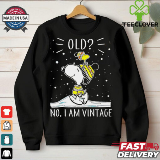 Snoopy and Woodstock old no I am vintage Christmas 2024 shirt