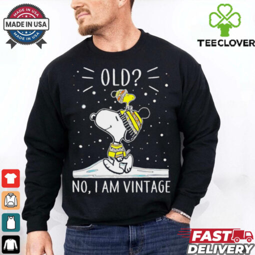 Snoopy and Woodstock old no I am vintage Christmas 2024 shirt