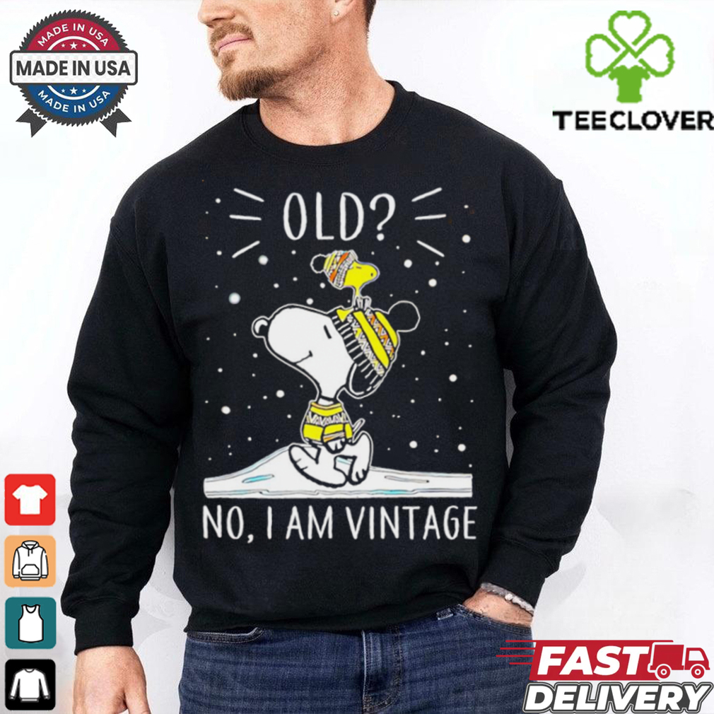 Snoopy and Woodstock old no I am vintage Christmas 2024 shirt Snoopy and Woodstock old no I am vintage Christmas 2024 shirt