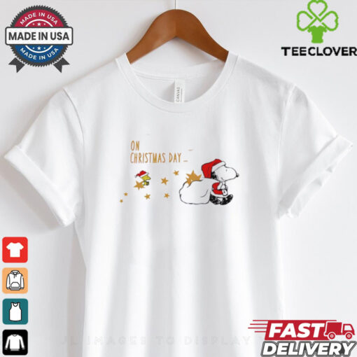 Snoopy and Woodstock on Christmas day Abbey Road shirt