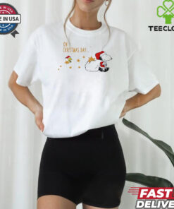Snoopy and Woodstock on Christmas day Abbey Road shirt