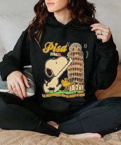 Snoopy and Woodstock pisa Italia la raddrizziamo noi la torre di pisa shirt