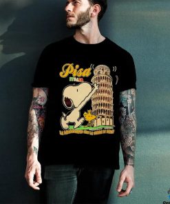 Snoopy and Woodstock pisa Italia la raddrizziamo noi la torre di pisa shirt