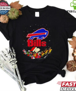 Snoopy and Woodstock sleigh Buffalo Bills shirt