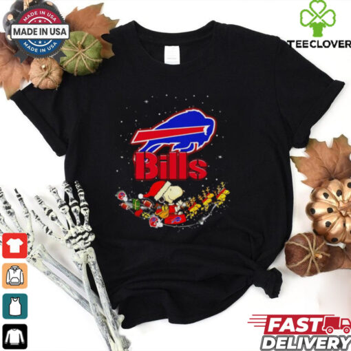 Snoopy and Woodstock sleigh Buffalo Bills shirt