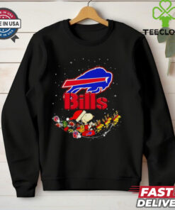 Snoopy and Woodstock sleigh Buffalo Bills shirt