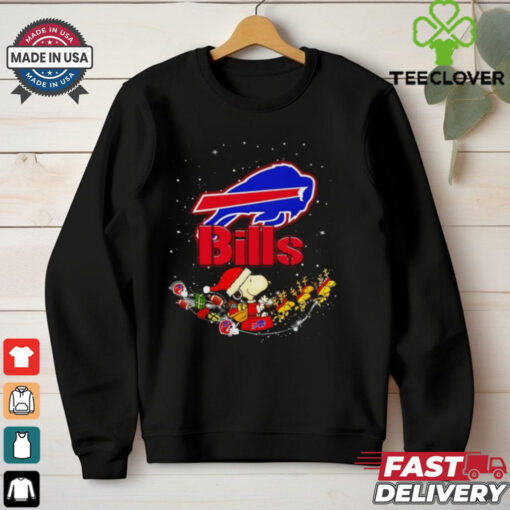 Snoopy and Woodstock sleigh Buffalo Bills shirt