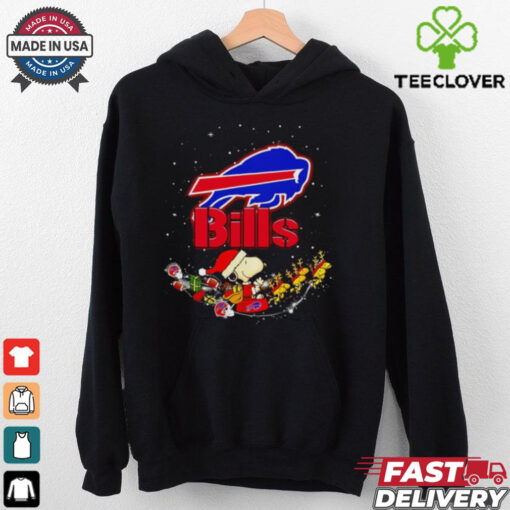 Snoopy and Woodstock sleigh Buffalo Bills shirt