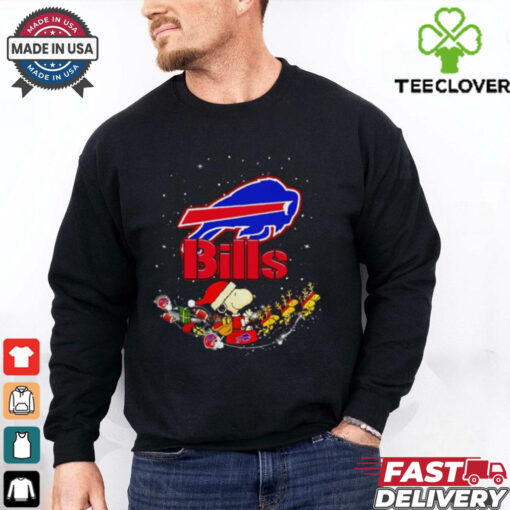Snoopy and Woodstock sleigh Buffalo Bills shirt