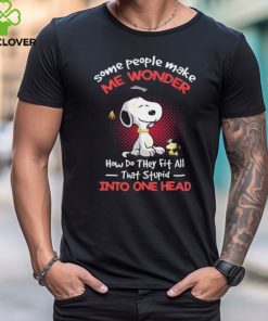 Snoopy and Woodstock some people make me wonder how do they fit all that stupid into one head shirt