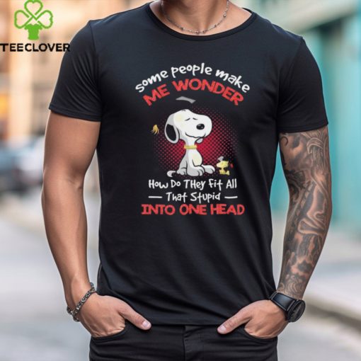 Snoopy and Woodstock some people make me wonder how do they fit all that stupid into one head hoodie, sweater, longsleeve, shirt v-neck, t-shirt