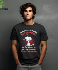 Snoopy and Woodstock some people make me wonder how do they fit all that stupid into one head hoodie, sweater, longsleeve, shirt v-neck, t-shirt