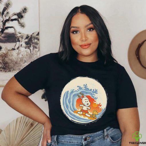 Snoopy and Woodstock surfing shirt