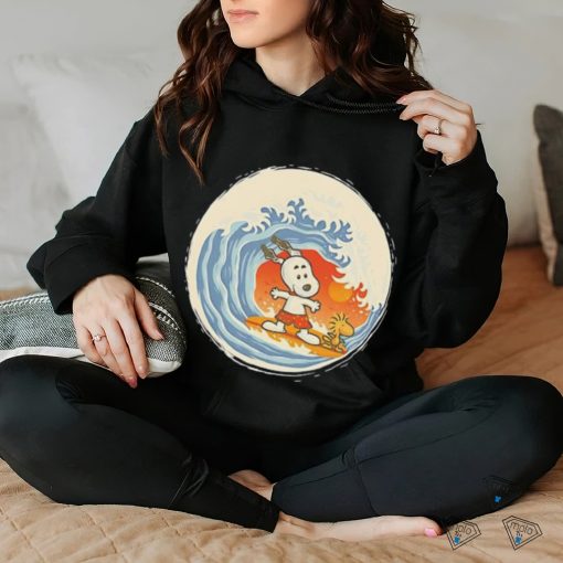 Snoopy and Woodstock surfing shirt