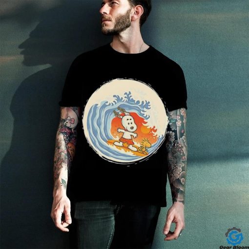 Snoopy and Woodstock surfing shirt
