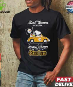Snoopy and friend Peanuts Pittsburgh Steelers real women love football smart women love Steelers shirt
