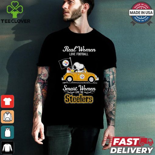 Snoopy and friend Peanuts Pittsburgh Steelers real women love football smart women love Steelers shirt