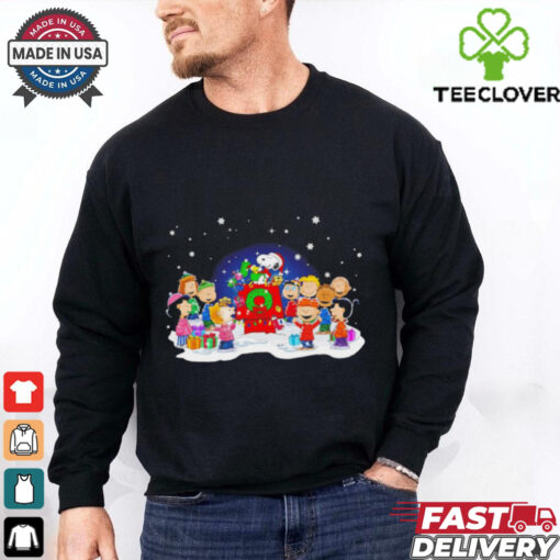 Snoopy and friends Peanuts Merry Christmas together shirt