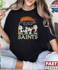 Snoopy and friends Peanuts X New Orleans Saints it’s the most wonderful time of the year shirt
