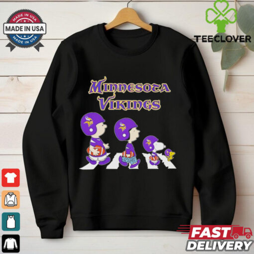 Snoopy and friends abbey road let’s go Minnesota Vikings shirt