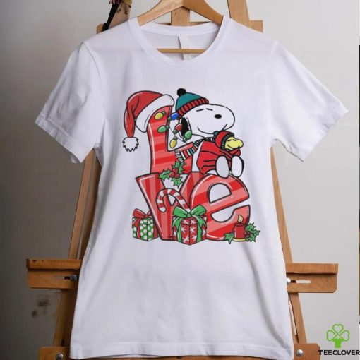 Snoopy and woodstock love hat santa merry christmas hoodie, sweater, longsleeve, shirt v-neck, t-shirt