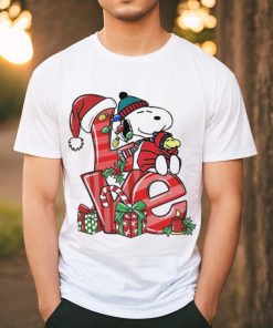 Snoopy and woodstock love hat santa merry christmas hoodie, sweater, longsleeve, shirt v-neck, t-shirt