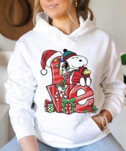 Snoopy and woodstock love hat santa merry christmas hoodie, sweater, longsleeve, shirt v-neck, t-shirt