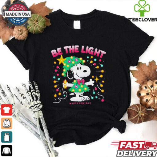Snoopy be the light Christmas tree shirt