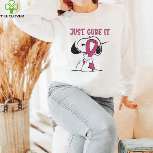 Snoopy breast cancer awareness just cure it shirt