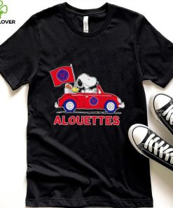 Snoopy drive a car Alouettes football flag logo gift hoodie, sweater, longsleeve, shirt v-neck, t-shirt