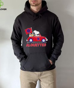 Snoopy drive a car Alouettes football flag logo gift hoodie, sweater, longsleeve, shirt v-neck, t-shirt