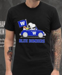 Snoopy drive a car Blue Bombers football flag logo gift hoodie, sweater, longsleeve, shirt v-neck, t-shirt