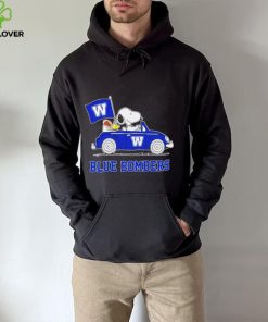 Snoopy drive a car Blue Bombers football flag logo gift hoodie, sweater, longsleeve, shirt v-neck, t-shirt