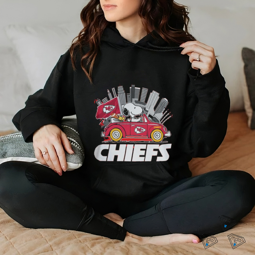 Snoopy driving a car in city Chiefs Kansas city Chiefs shirt Snoopy driving a car in city Chiefs Kansas city Chiefs shirt