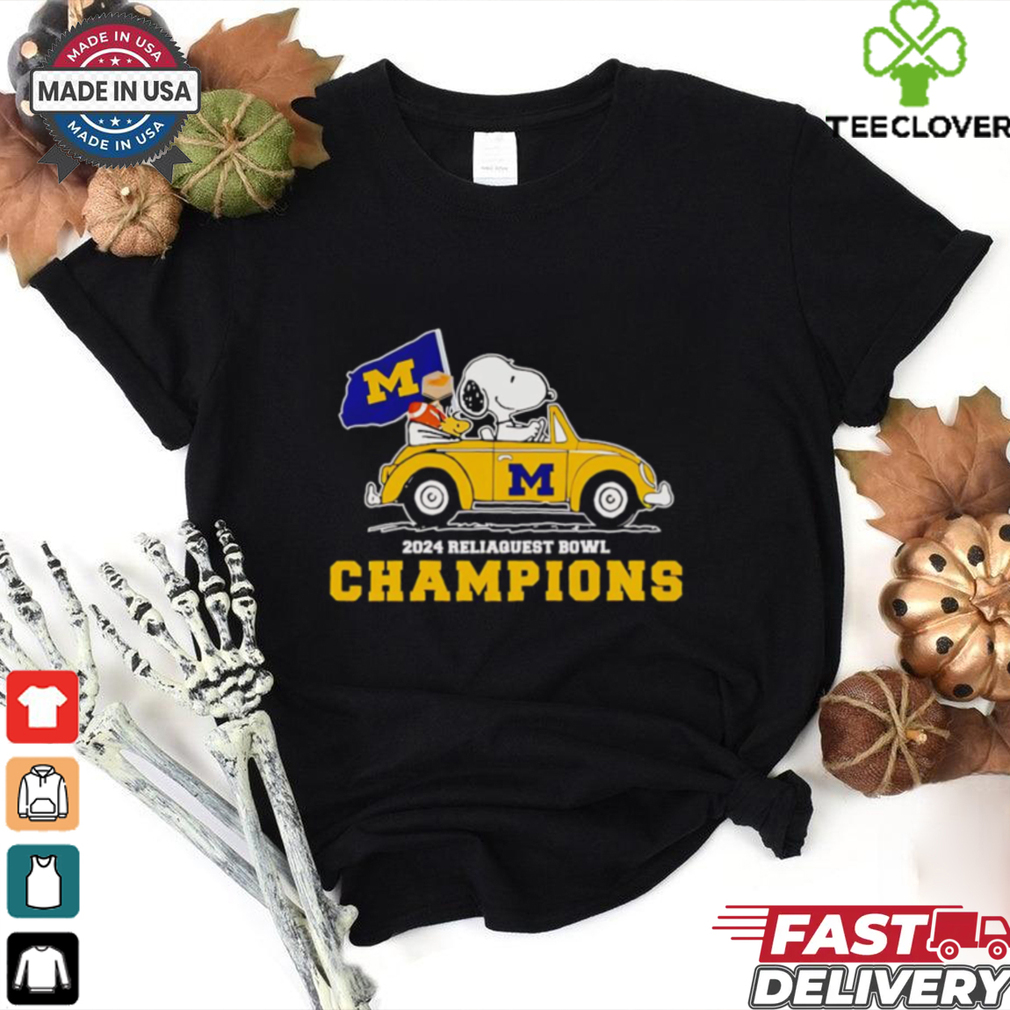 Snoopy driving car 2024 Reliaquest Bowl Champions Michigan Wolverines shirt Snoopy driving car 2024 Reliaquest Bowl Champions Michigan Wolverines shirt
