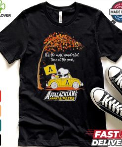 Snoopy driving car Appalachian State Mountaineers Fall the most wonderful shirt