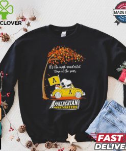 Snoopy driving car Appalachian State Mountaineers Fall the most wonderful shirt 1 Snoopy driving car Appalachian State Mountaineers Fall the most wonderful shirt