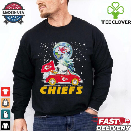 Snoopy driving car Let’s go Kansas City Chiefs Christmas shirt