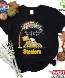 Snoopy driving car Steelers most wonderful time of the year Winter shirt