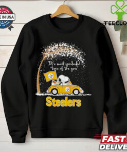 Snoopy driving car Steelers most wonderful time of the year Winter shirt