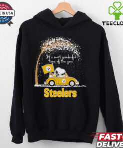 Snoopy driving car Steelers most wonderful time of the year Winter shirt