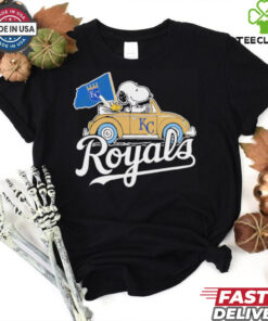 Snoopy driving car let’s go Kansas City Royals MLB Playoff hoodie, sweater, longsleeve, shirt v-neck, t-shirt