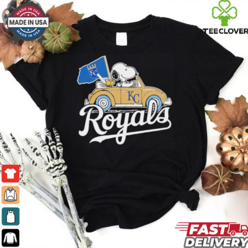 Snoopy driving car let’s go Kansas City Royals MLB Playoff hoodie, sweater, longsleeve, shirt v-neck, t-shirt