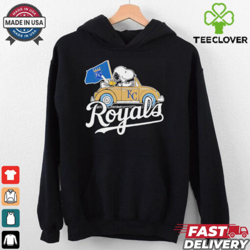 Snoopy driving car let’s go Kansas City Royals MLB Playoff hoodie, sweater, longsleeve, shirt v-neck, t-shirt