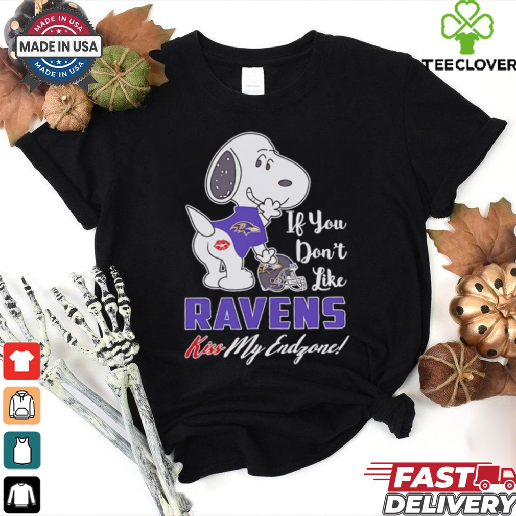 Snoopy if you don’t like Ravens kiss my endzone shirt Snoopy if you don’t like Ravens kiss my endzone shirt