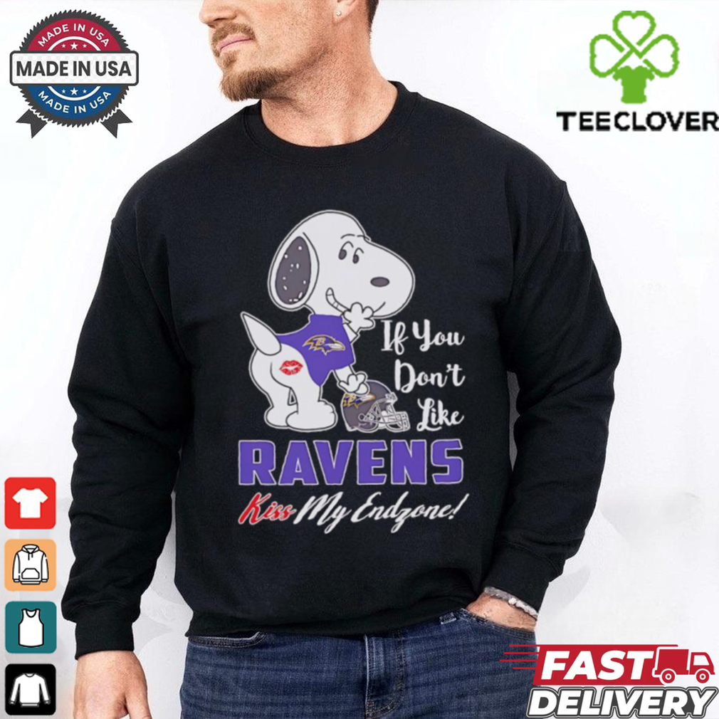 Snoopy if you don’t like Ravens kiss my endzone shirt Snoopy if you don’t like Ravens kiss my endzone shirt