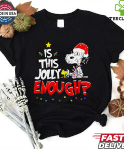 Snoopy is this jolly enough Christmas shirt