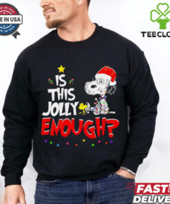 Snoopy is this jolly enough Christmas shirt
