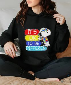 Snoopy it’s ok to be different autism shirt