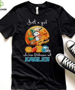 Snoopy just a girl who loves Halloween and Eagles shirt 1 Snoopy just a girl who loves Halloween and Eagles shirt